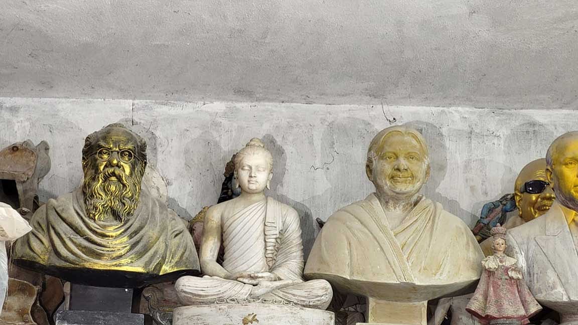 “எம்.ஜி.ஆர் மற்றும் முதல்வர் ஸ்டாலினின் உருவத்தைச் செதுக்குவது மிகவும் கடினம்!”