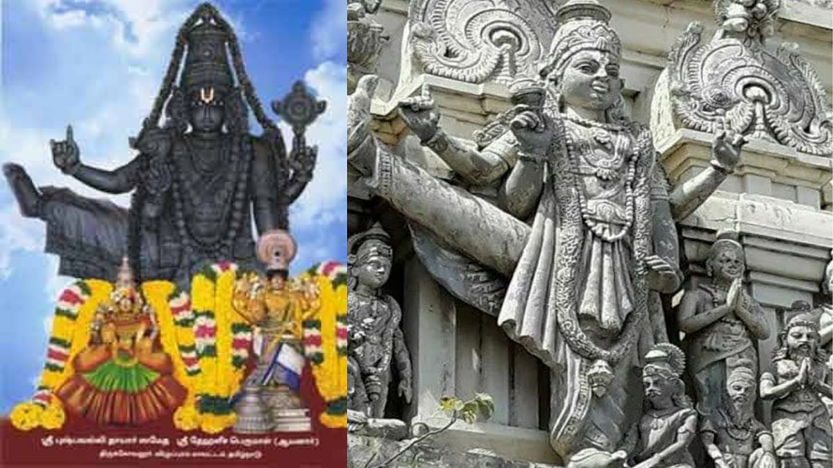 மரத்தாலான மூலவர்... இடம்மாறிய சங்கு சக்கரம்!