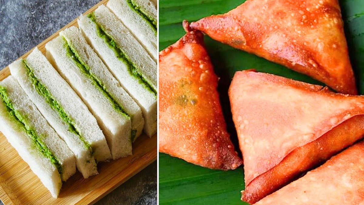 ஈவ்னிங் ஸ்நாக்ஸ்க்கு ஈசியா செய்யலாம் ஆனியன் சமோசாவும் சட்னி சாண்ட்விச்சும்!