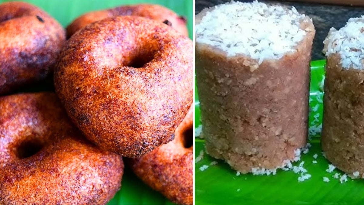 The traditional sweet Ulundu vadai, Avitha Aval Puttum!