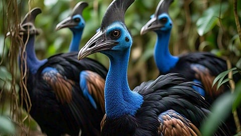 Dangerous cassowary birds