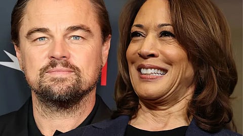 kamala Harris  with Leonardo DiCaprio