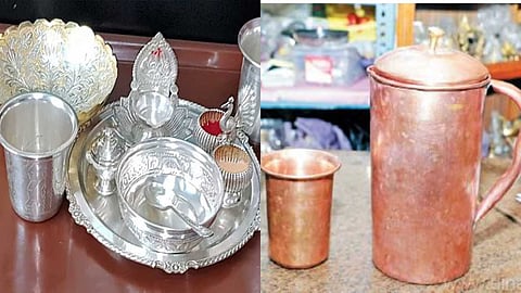Health benefits of silver and copper utensils