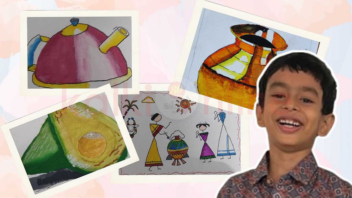 கோகுலம் அறிமுகப்படுத்தும் இளம் ஓவியர் - அபிஷேக்!