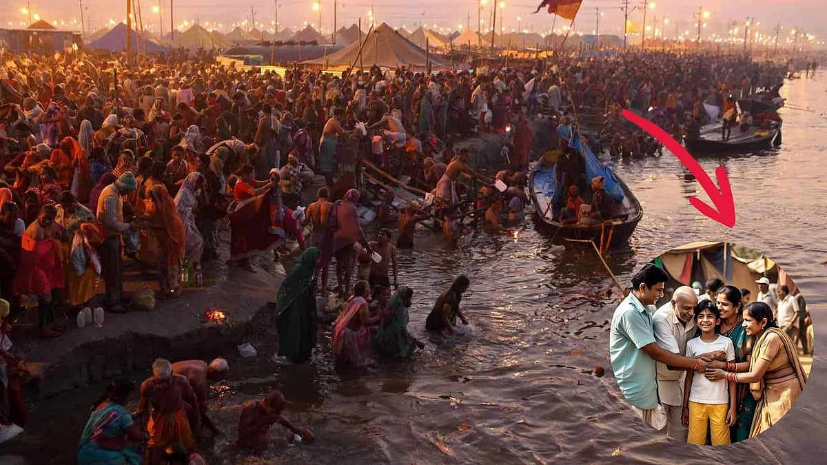 மகா கும்பமேளாவில் 50 ஆயிரம் பக்தர்கள் குடும்பத்துடன் சேர்ந்த நெகிழ்ச்சி சம்பவம்!
