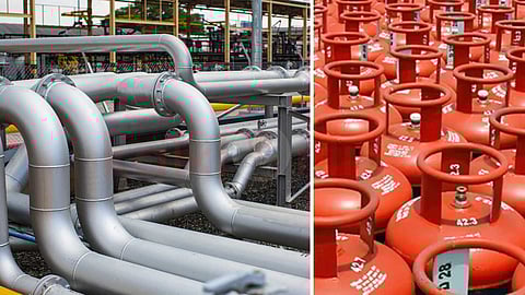 separate cylinder or a piped gas line for an apartment