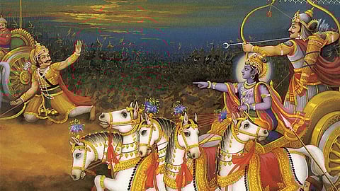 Sri Krishnar with Arjunan