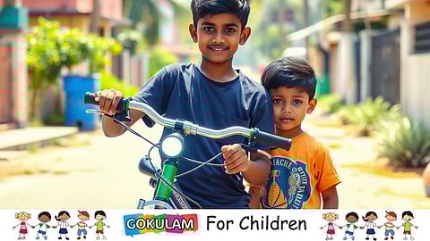 Boy with cycle