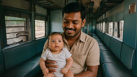 Man with baby