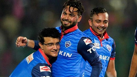 Rishab pant with ganguly
