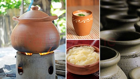 clay pot with food 