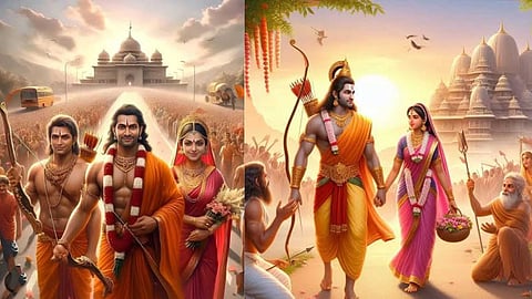 Sri Ramar with Sita Devi in Mithilai