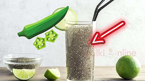 Chia seed okra water