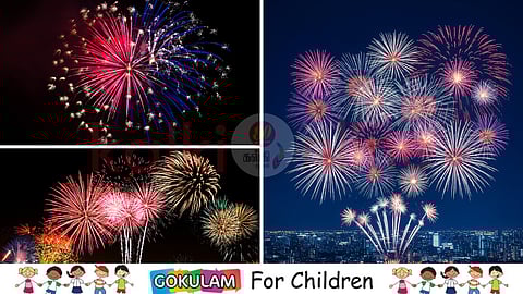 Fireworks illustration for children article