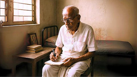 Old man Writing