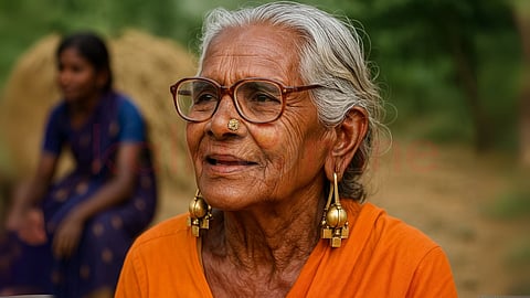 Grandmotherwearing thandatti