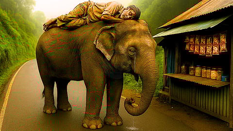 Elephant with mahout