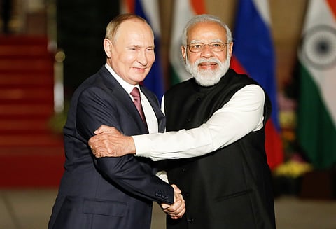 putin with modi