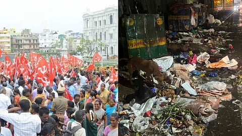 sanitation workers protest