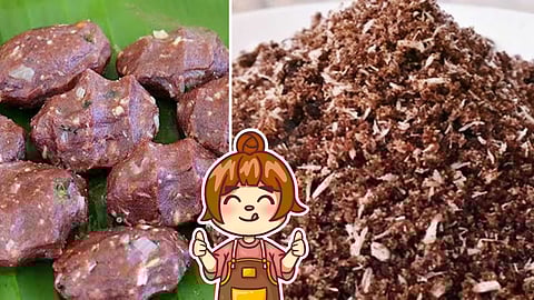 Red rice sweet kolukattai and spicy puttu