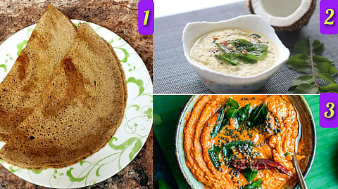 Rajma adai and chutneys