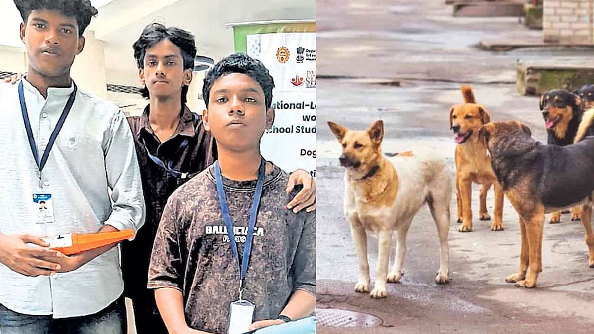 தெரு நாய்களை விரட்டும் மந்திரக் கோல்…. பள்ளி மாணவர்களின் கண்டுபிடிப்புக்கு தேசிய அங்கீகாரம்..!