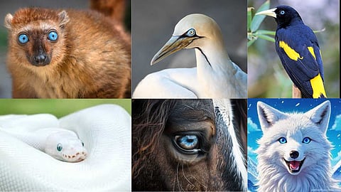 Creatures with blue eyes