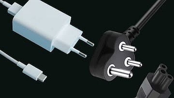 Mobile charger with 2 pins