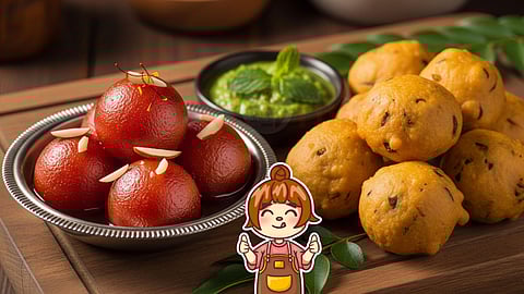  Gulab Jamun and potato bonda