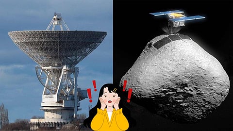 Radio telescope and asteroid ky26