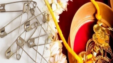 Thirumangalyam. Safety pin
