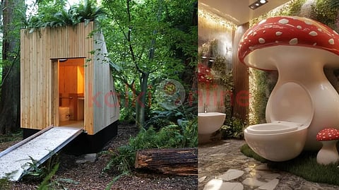 Mushroom toilet