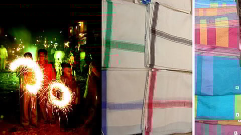Free Dhoti And Saree for Deepavali