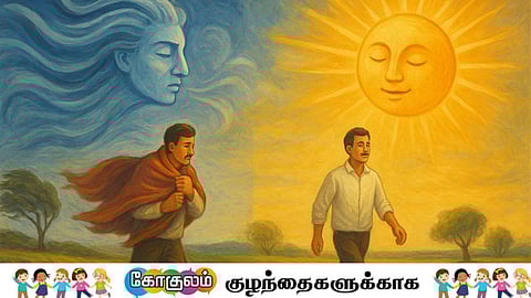 Sun and Wind Tamil story