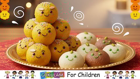 Besan ladoo and Milk Peda