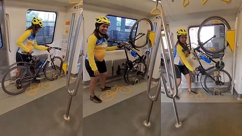 carrying you bike on a metro is so easy
