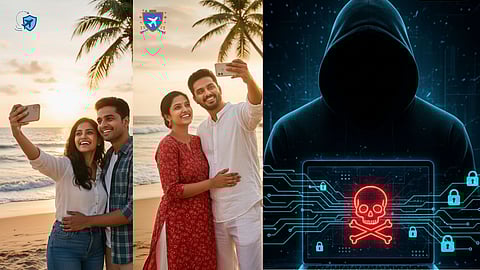 Happy tourists, dangerous hacker