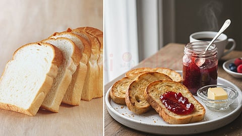 bread slices with jam
