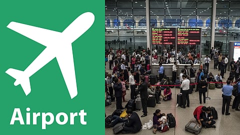 Crowded Delhi airport after ATC system glitch delays flights