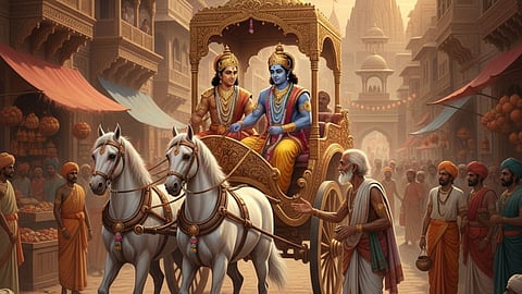 Krishna and Arjuna