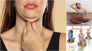 yoga exercises control double chin