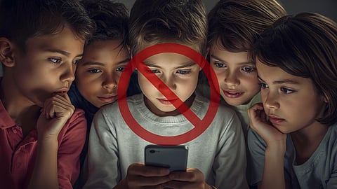 Children banned from using social media 