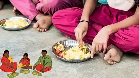 Eating on floor