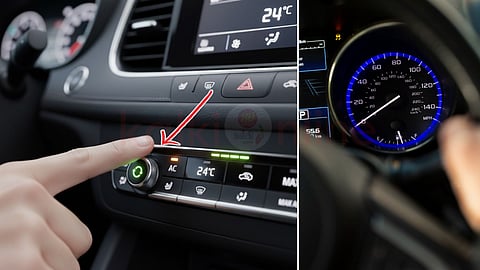 Air Recirculation Button and fuel gauge 