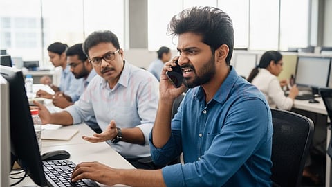 a man speaking phone