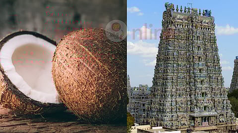 coconut  and temple