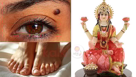 Women mole and feet luck