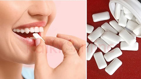 Chewing gum -  jawline