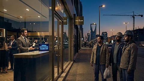 Luxury alcohol store in Saudi Arabia with access restricted to wealthy foreigners