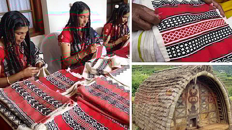 Toda tribal people and embroidery